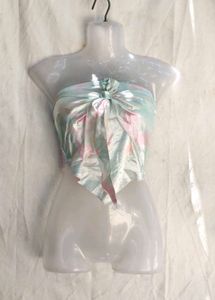 I. Sheer Tie-Front Halter Top