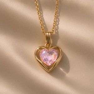 Gold Heart Pendant Necklace