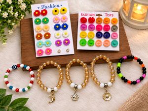 Cute Flower Stud Earrings Set