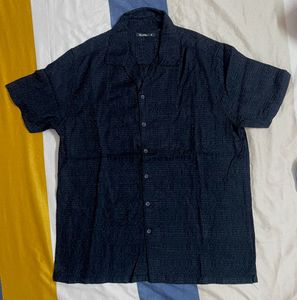 Textured Black Beach Shirt