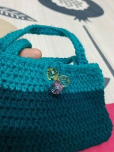 Cute Mini Handmade Woollen Handbag Cluth