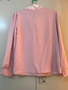 Pink Blouse with Neck Tie