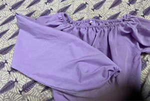 Trendy Lavender off shoulder Top