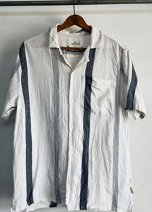 HOLLISTER Men's Striped half Sleeve Shirt