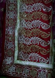 Heavy Bridal Wear  Saree..with Golden Zari Work...