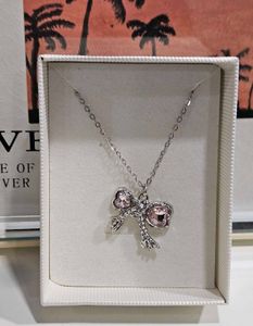 Trendung Cute Bow Necklace 🎀🤍🫶🏻