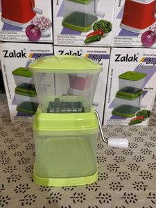 Zalak Multipurpose Onion, Chilly and Vegetable & Fruit Chopper & Cutter - Multi Color (Plastic, Stainless Steel)