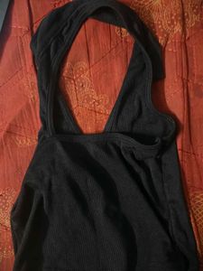 Chic Black Halter Neck Crop Top