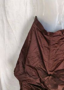 Brown Textured Skirt
