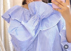 Chic Striped Ruffle Off-Shoulder Top
