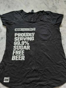 Black "Proudly Serving 99.9% Sugar Free Beer" T-Sh