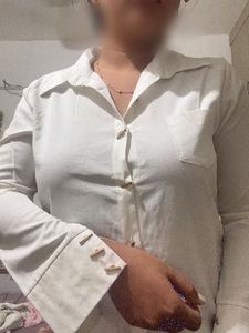 Classic White Button-Up Shirt