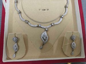 Elegant American Diamond Necklace and Earring Set