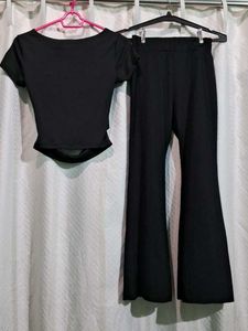 Chic Black tops and pant combo.