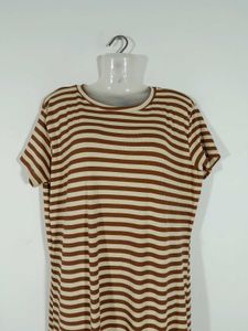 Multi Color Strieped Dress For Women's