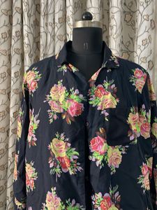 Floral Print Button-Up Shirt