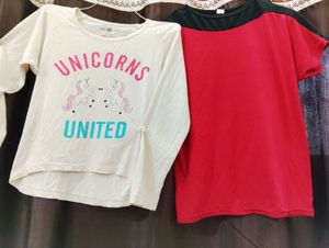 Combo T-Shirt Bundle: Unicorn & Red Tee