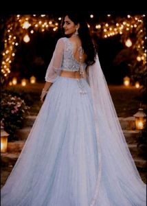 Elegant Sky Blue Lehenga Set