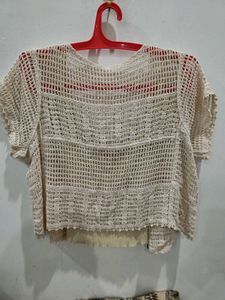 Crochet Shrug with Tank Top Set