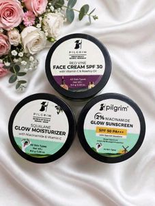 Pilgrim Skincare Set 3 - Face Cream, Moisturizer,