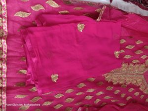 Stunning Pink Kurta with Gold Embroidery
