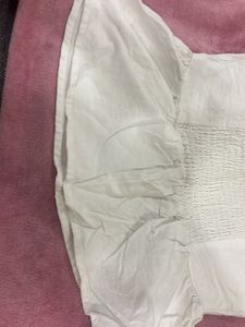 White Textured Bustier Top