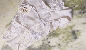 Lace Up Briefs with Floral Detail