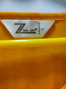 Mustard Yellow Ribbed Sheath Dress