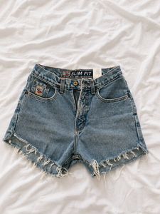 Vintage Blue Denim Cutoff Shorts
