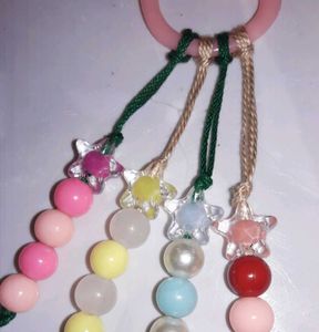 4 set Beaded Star Charms 🔔