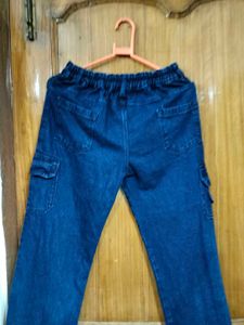 Blue Denim Cargo Pants👖