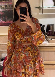 Floral Print Mini Dress