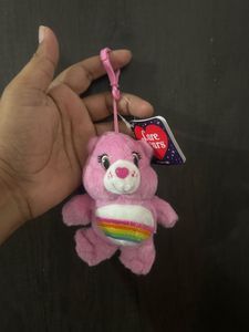 pink Care Bears Cheer Bear plush keychain