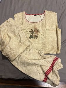 Plazzo Top Set With Shrug
