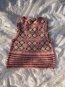 Monki Floral Knit Tank Top
