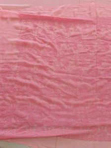 Peach Embroidered saree