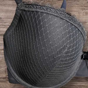 Next UK Padded Underwired Elegant Gray Lace Bra