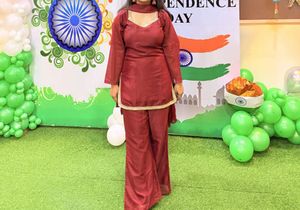 Maroon Kurta Set with Embellished Neckline