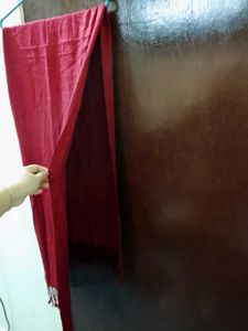 Elegant Red Dupatta with Tassels