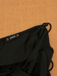 SHEIN Black Faux Leather Finish Polyester Croc-Tex