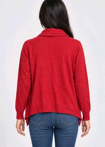 Chic Red Cardigan