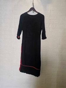 Embroidered Black Kurta