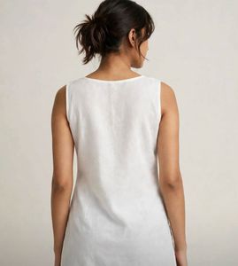 Elegant White Kurta with Black Embroidery