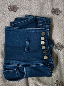 High Waisted Button Up Jeans