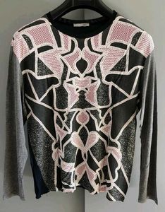ZARA Unique Graphic Print Long Sleeve Top