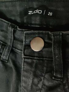 Flared Black Denim Jeans (Zudio size 30) ₹500 off