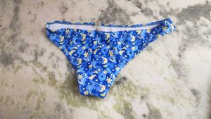 Blue Floral Bikini Bottom