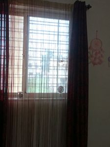 Sheer Decorative Curtain With Beads