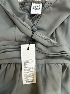 Elegant Grey V-Neck Mini Dress