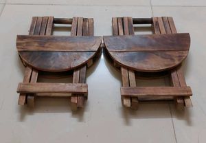 Foldable Wooden Stool (Set of 2)